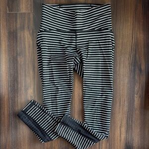 Lululemon Striped Black and White Leggings